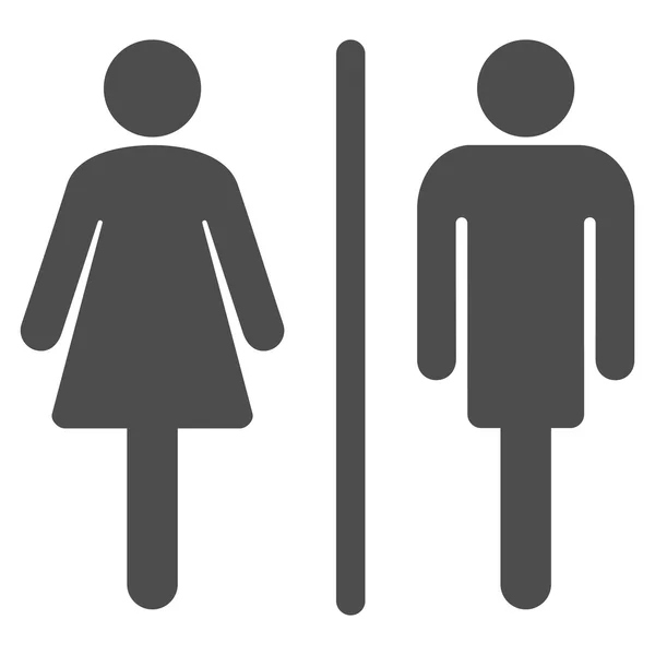 Wc personen flache vektorsymbol — Stockvektor