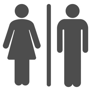 WC kişi düz vektör simgesi