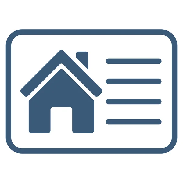 Dům informace karta ploché vektorové ikony — Stockový vektor