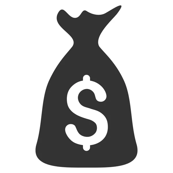 Sac d'argent icône vectorielle plate — Image vectorielle
