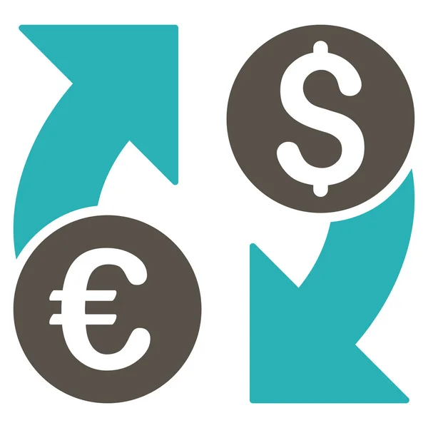 Currency Change Flat Vector Icon — Stock Vector
