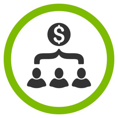 Satış Huni düz yuvarlak vektör simgesi