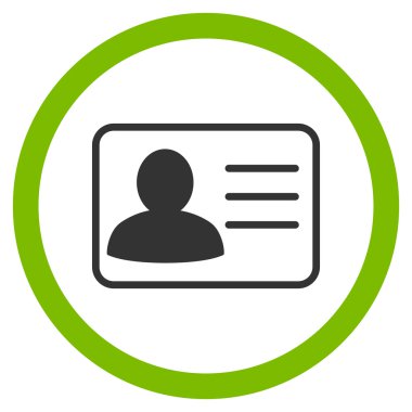 Hesap kartı düz yuvarlak vektör simgesi