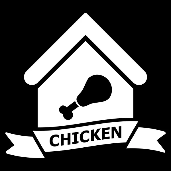 Chicken Cafe płaskie wektor ikona — Wektor stockowy