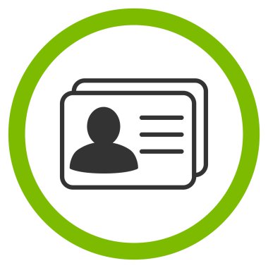 Hesap kartları düz yuvarlak vektör simgesi