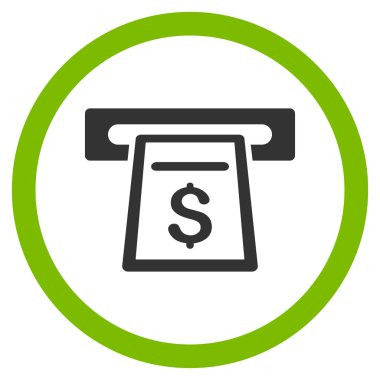 Para düz yuvarlak vektör simgesi