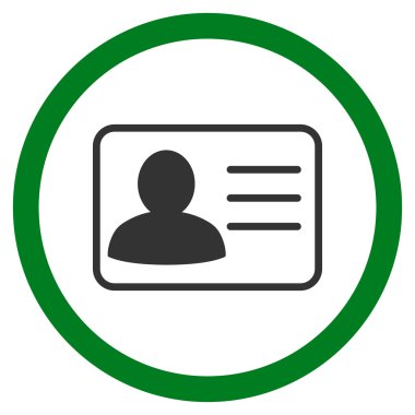 Hesap kartı düz yuvarlak vektör simgesi