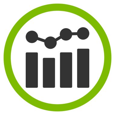 Düz yuvarlak vektör simge çizelgeleri