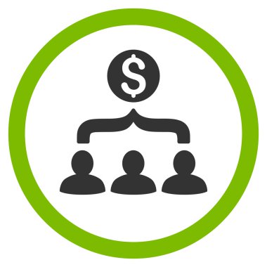 Satış Huni düz yuvarlak vektör simgesi