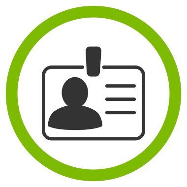 Kişisel rozet düz yuvarlak vektör simgesi