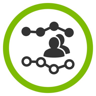 İnsanlar grafikler düz yuvarlak vektör simgesi