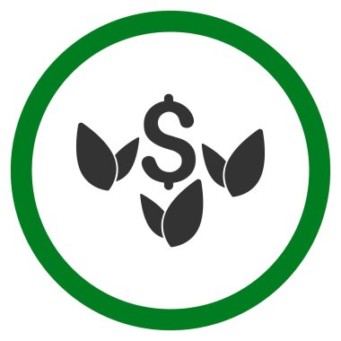 Tarım başlangıç düz yuvarlak vektör simgesi