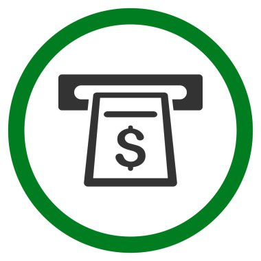 Para düz yuvarlak vektör simgesi