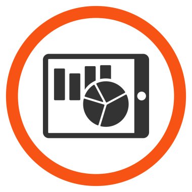 Pda düz yuvarlak vektör simge listeleri