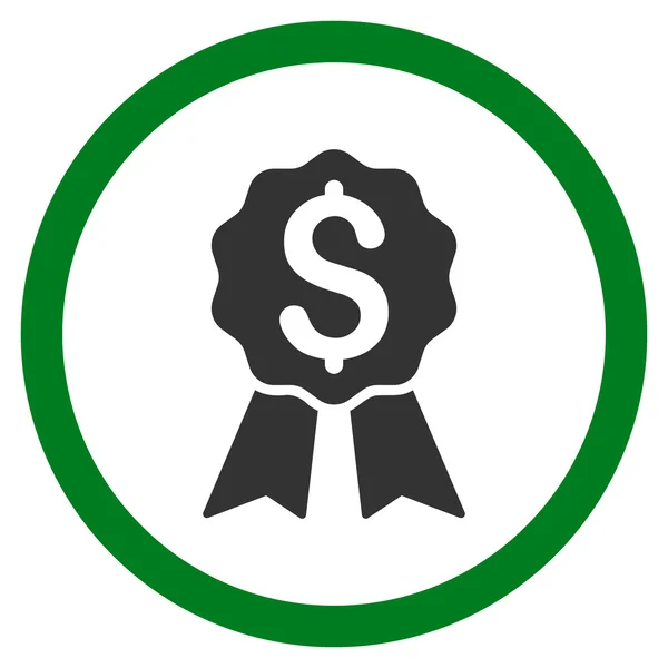 Premio Bancario plano redondeado Vector icono — Vector de stock