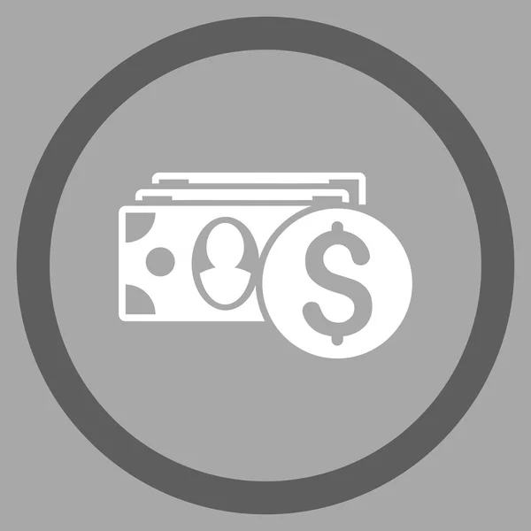 Cash plat afgeronde Vector Icon — Stockvector