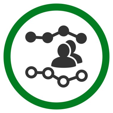 İnsanlar grafikler düz yuvarlak vektör simgesi