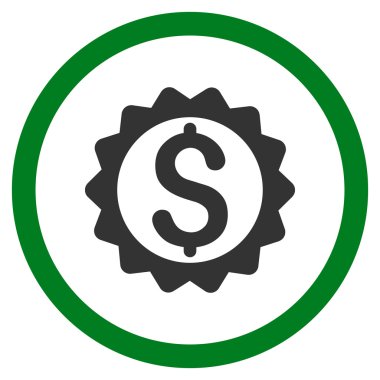 Mali mühür düz yuvarlak vektör simgesi