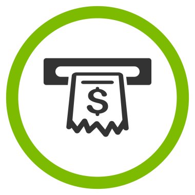 Alış irsaliyesi Terminal düz yuvarlak vektör simgesi