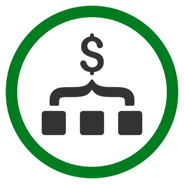 Collect Money Flat Rounded Vector Icon — Stock Vector