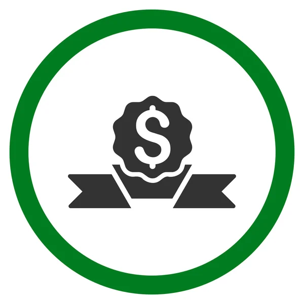 Dolar cenu plochý zaoblený vektorové ikony — Stockový vektor