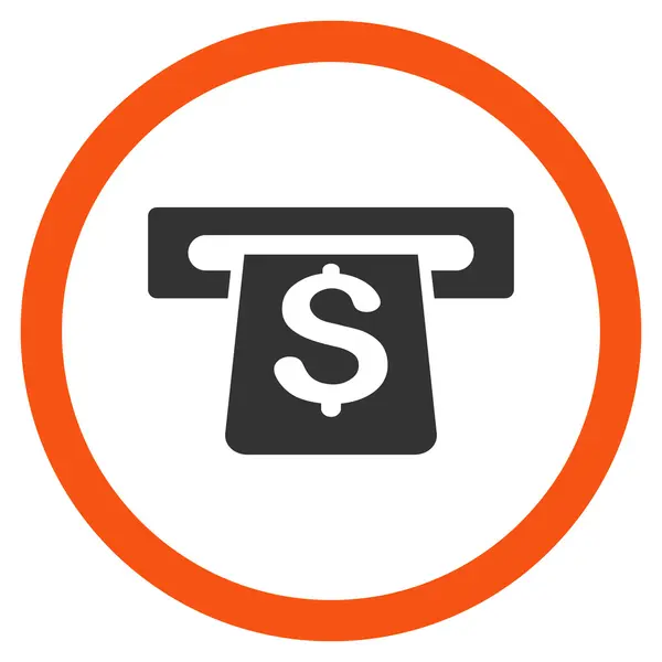Betaling Terminal plat afgeronde Vector Icon — Stockvector