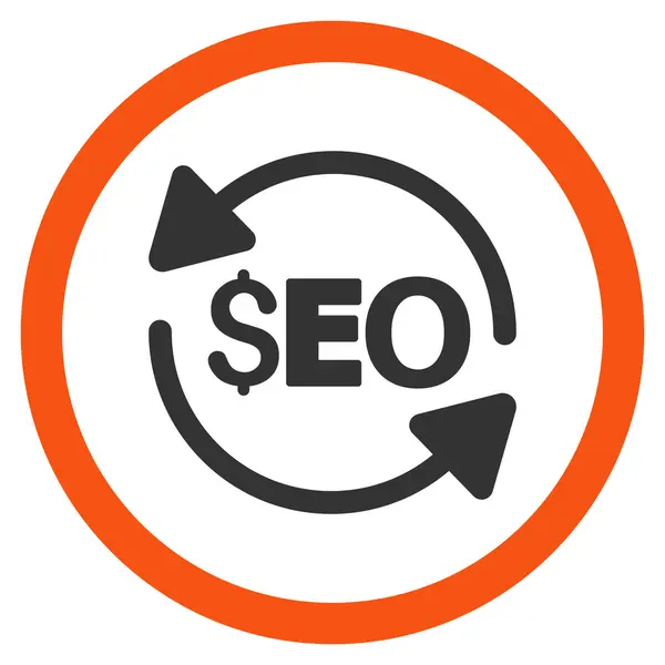 Aggiornamento Icona vettoriale arrotondata Seo Flat — Vettoriale Stock