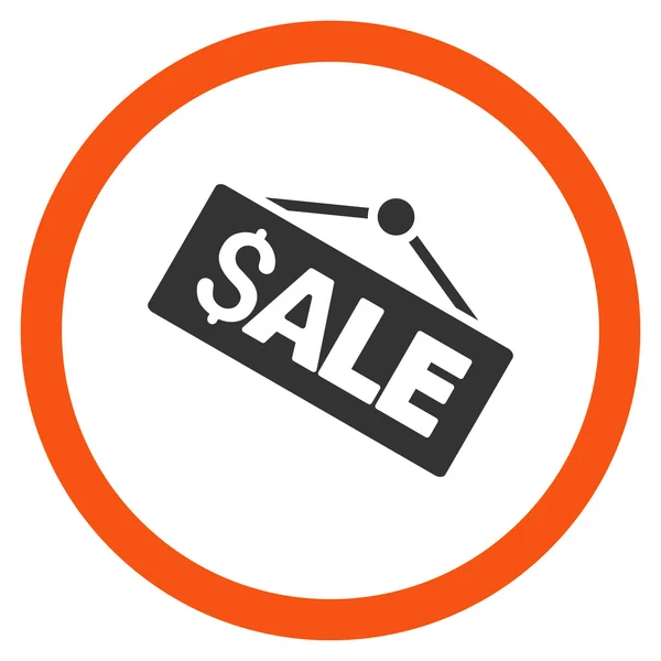 Sale Signboard Flat Rounded Vector Icon — Stock Vector