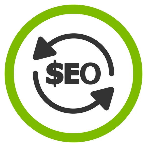 Actualizar Seo plano redondeado Vector icono — Vector de stock