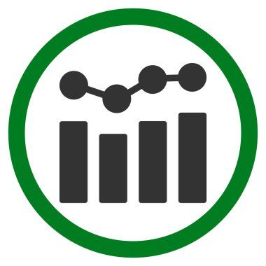 Düz yuvarlak vektör simge çizelgeleri