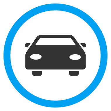 Araba düz yuvarlak vektör simgesi