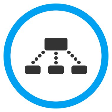 Hiyerarşi düz yuvarlak vektör simgesi