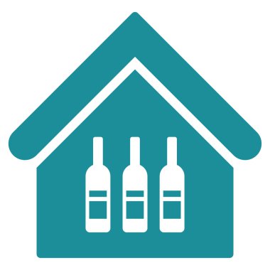 Wine Bar düz vektör simgesi