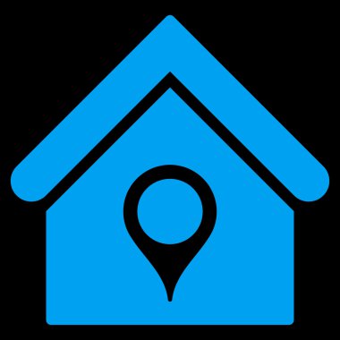 Evin konumu düz vektör simgesi