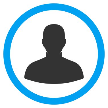 Kullanıcı düz yuvarlak vektör simgesi