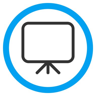 Sunu ekran düz yuvarlak vektör simgesi