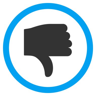 Başparmak düz yuvarlak vektör simgesi