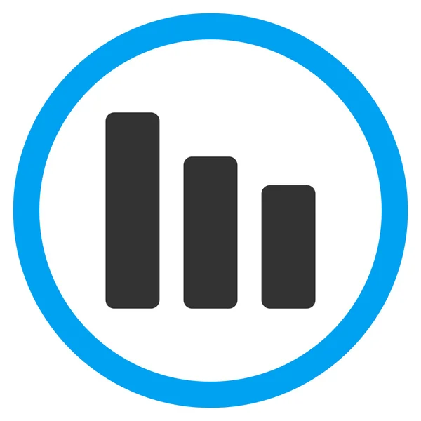 Sávdiagram csökkentése sima lekerekített Vector Icon