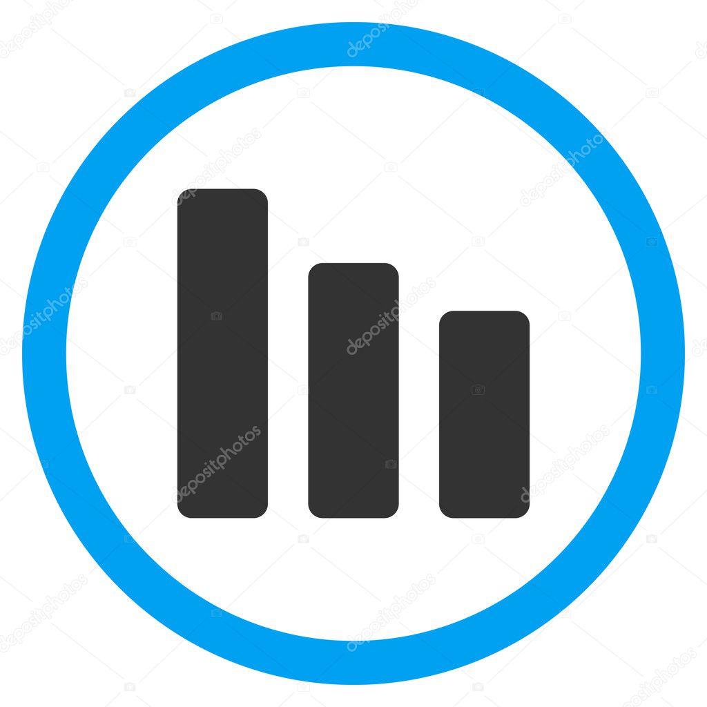 Sávdiagram csökkentése sima lekerekített Vector Icon