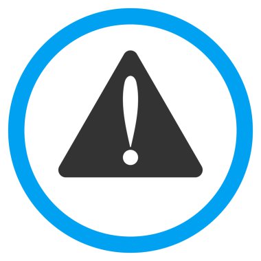 Uyarı hata düz yuvarlak vektör simgesi