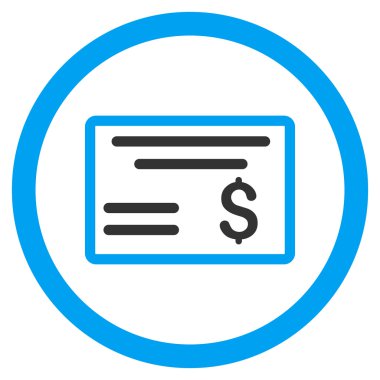 Doları Çek yuvarlak vektör simgesi
