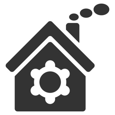 Santral binasından düz vektör simgesi