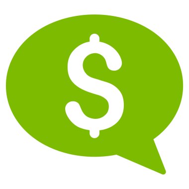 Para ileti düz vektör simgesi