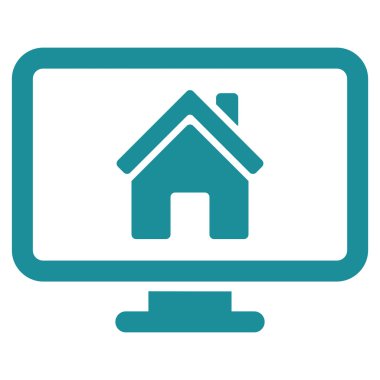 Düz vektör simge izleme realty