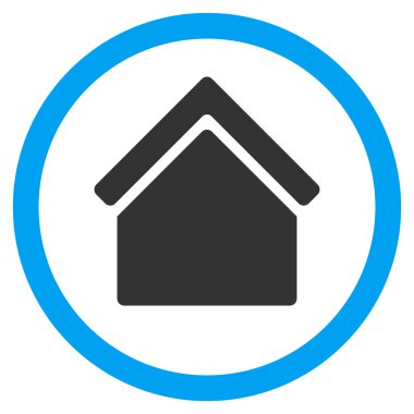 Ev düz yuvarlak vektör simgesi