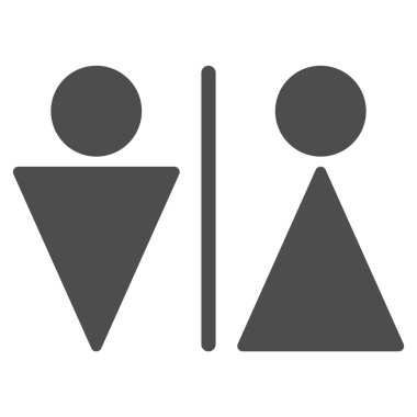 WC kişi düz vektör simgesi