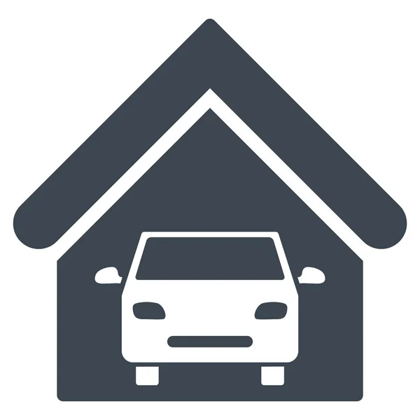 Auto garage piatto vettoriale icona — Vettoriale Stock