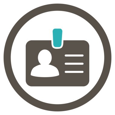 Kişi rozet yuvarlak vektör simgesi