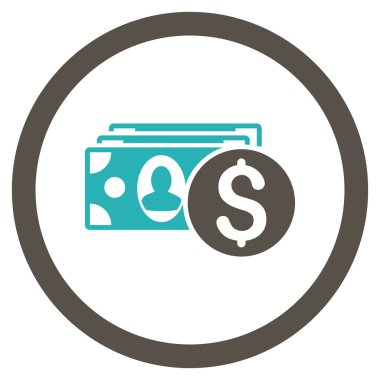 Nakit yuvarlak vektör simgesi