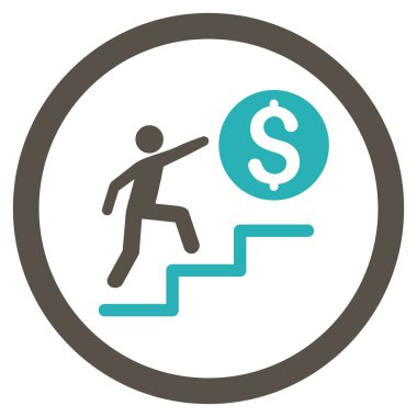 İş adımları yuvarlak vektör simgesi